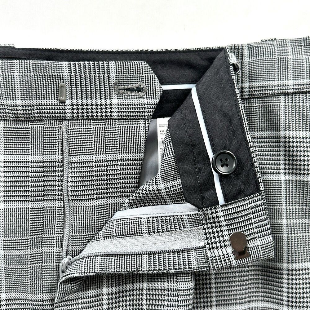 Banana Republic Avery Trouser Dress Pants Womens 18 Gray Plaid Preppy Office - Picture 5 of 12